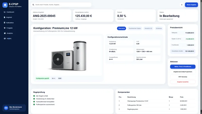 CPQ System (Configure Price Quote) als Dienstleistung
