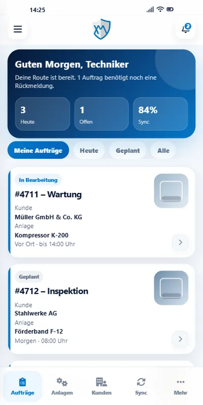 Service‑App (Außendienst & Instandhaltung)