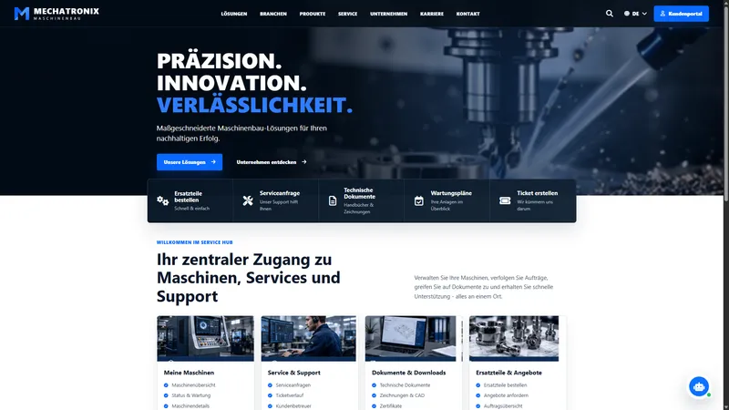 Neuer Internetauftritt mit Kundenportal & KI‑Chat