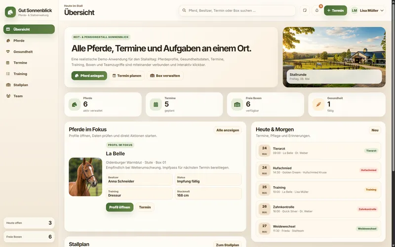 Stall‑ & Pferdeverwaltung